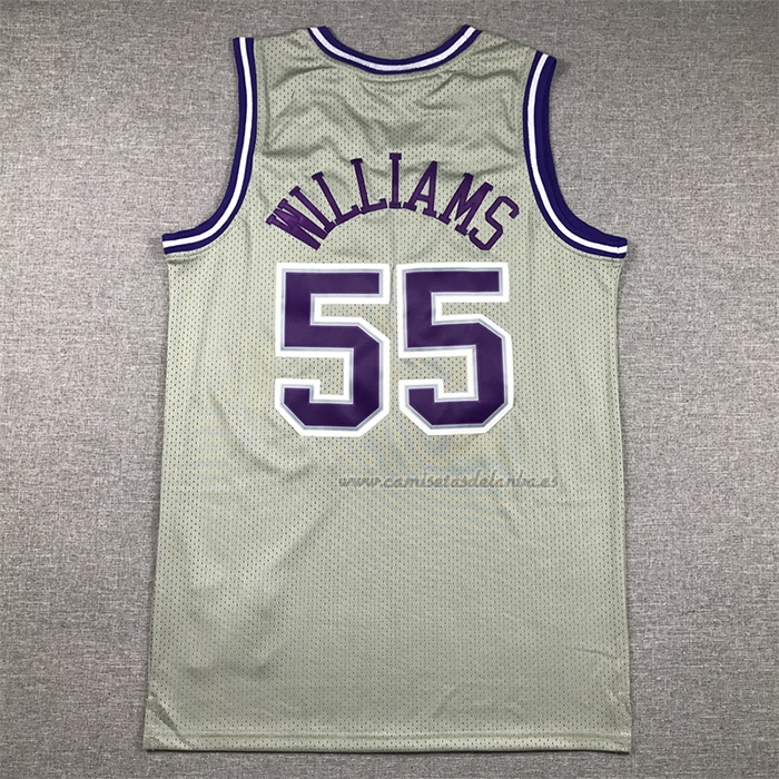 Camiseta Sacramento Kings Jason Williams NO 55 Mitchell & Ness 2000-01 Gris